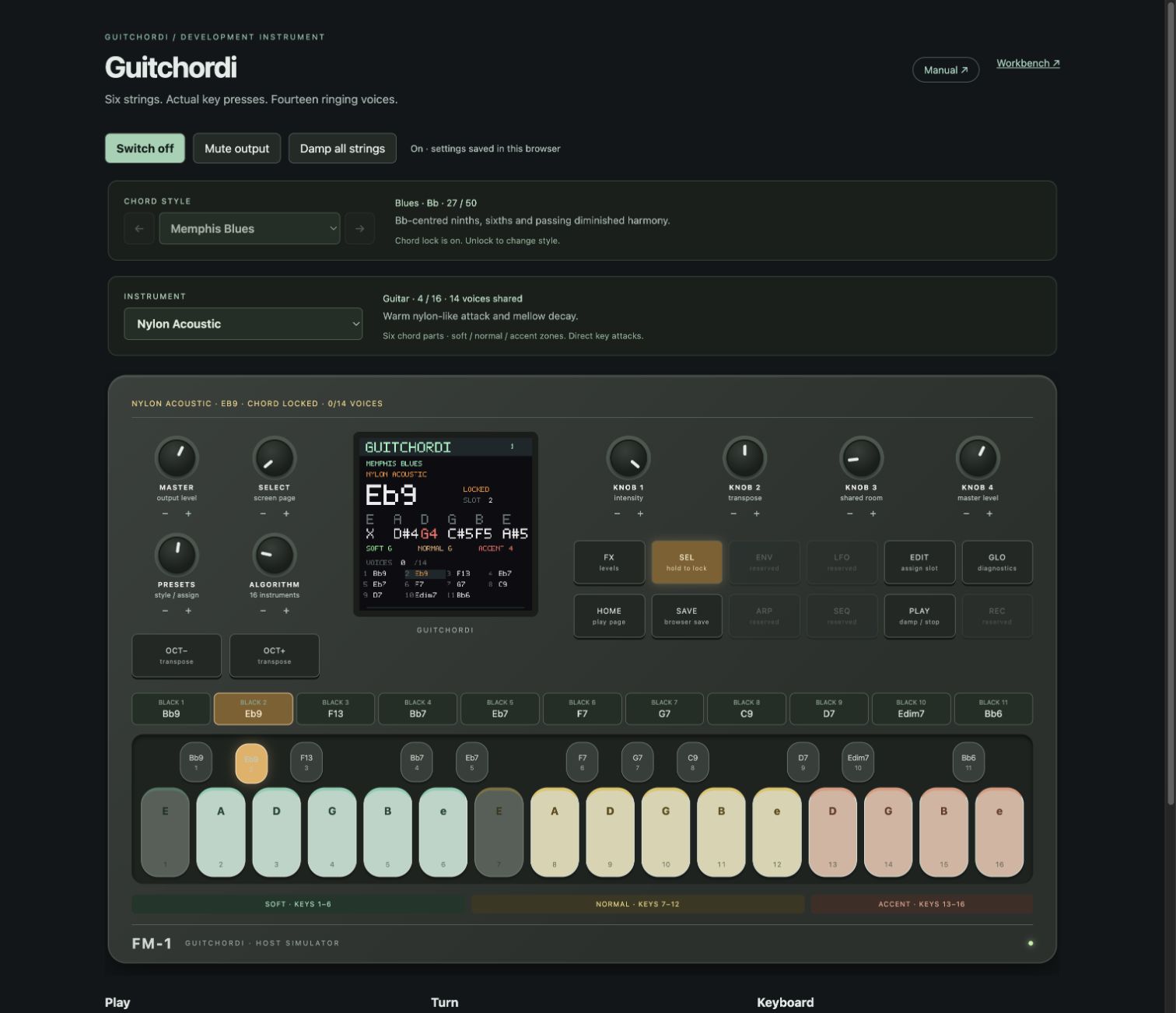 Guitchordi: Lock, edit and save